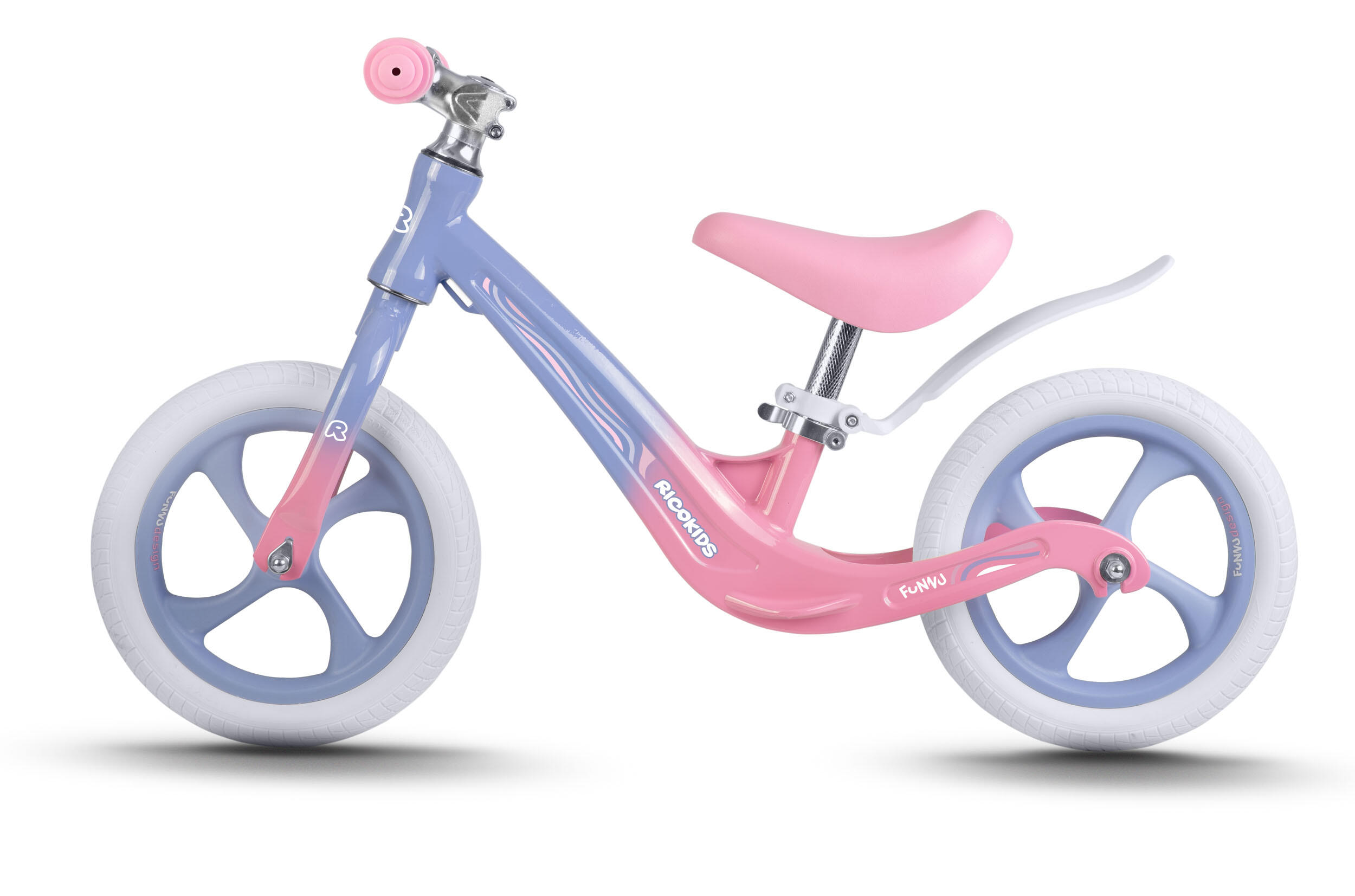 RICOKIDS Laufrad Lauflernrad Fahrrad Kinderrad höhenverstellbar EVA 12 Zoll 2/7