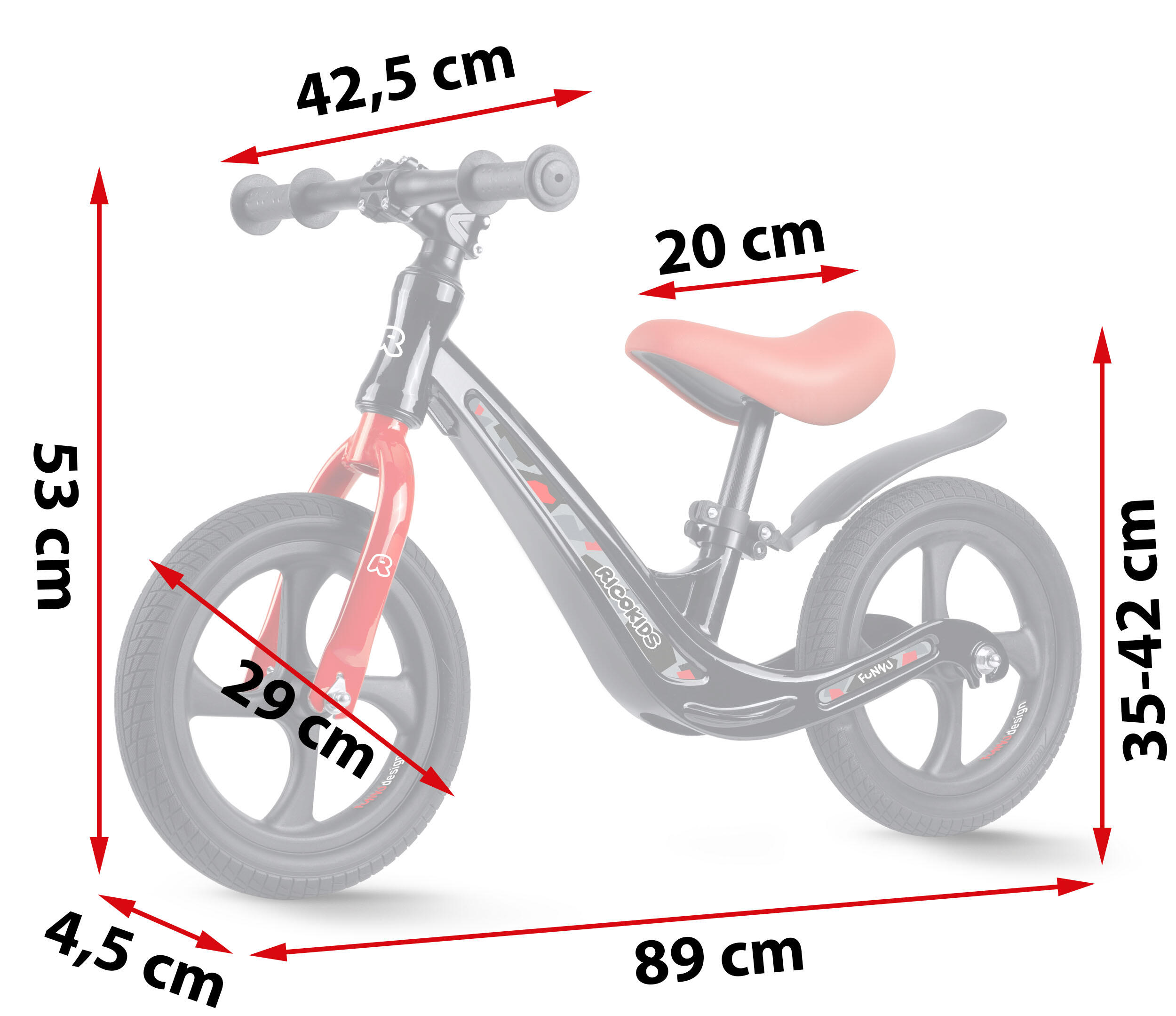Rowerek biegowy dla dzieci magnesium Ricokids Funnu 7/7