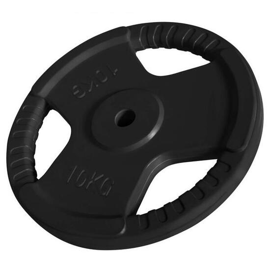 Obciążenie treningowe Gorilla Sports gumowane 10 kg z uchwytami
