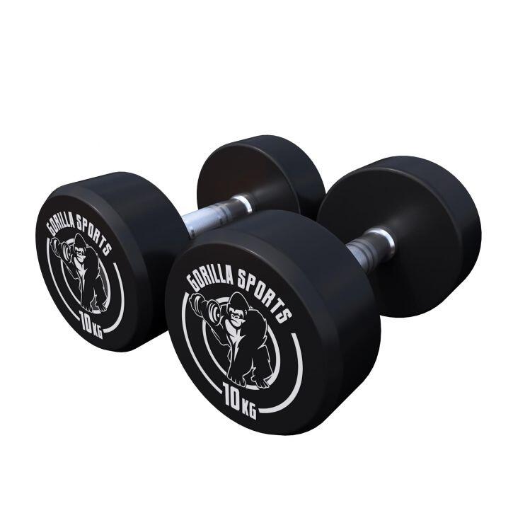 Jednoruční gumované činky 2 x 10 kg na domácí trénink 2/7