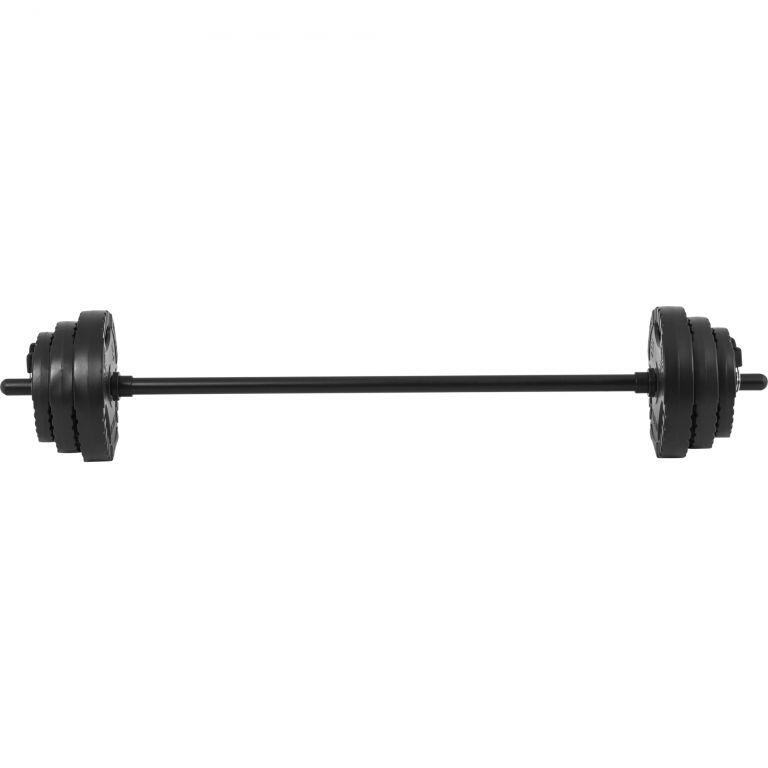 KIT AÉROBIC 20KG | DISQUES PLASTIQUE AVEC POIGNÉES BARRE 120CM | MUSCULATION 2/7