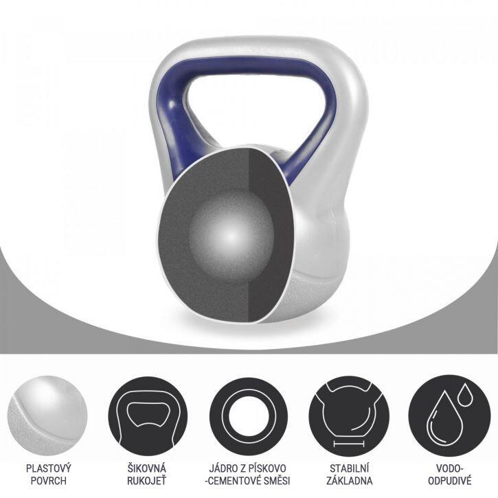 Second Hand - Kettebell Stylish umplut cu ciment de la 2 la 20 Kg - Ca nou