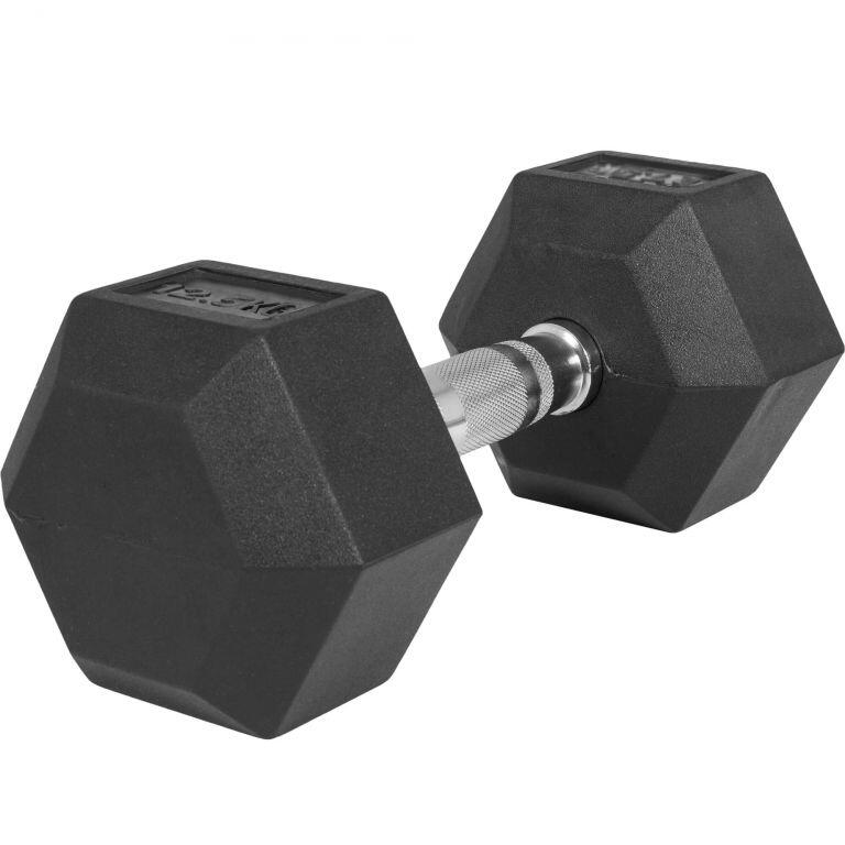 Gorilla Sports - Haltère Hexagonal Pro | Premium | Musculation | Au Choix De 2kg À 50kg - Haltère - Noir - Decathlon