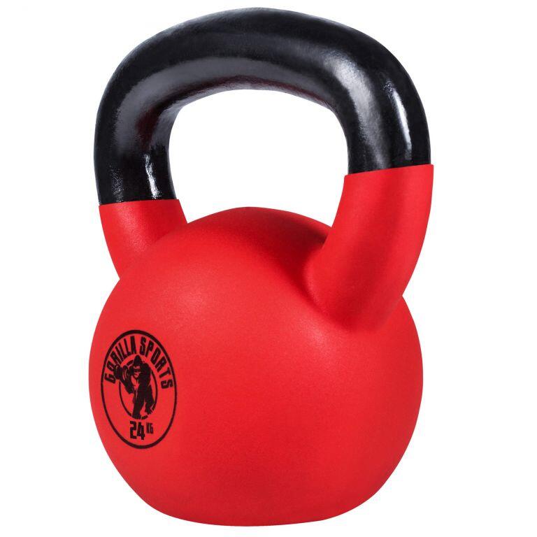 Kettlebell Gorilla Sports Hierro Fundido Negro/Rojo 2/7