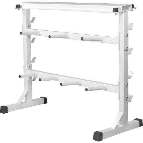 RACK DE RANGEMENT BLANC POUR POIDS ET HALTERES 30/31 MM | MUSCULATION