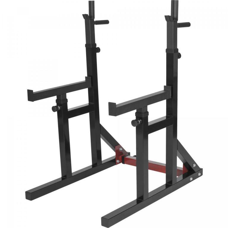 Gorilla Sports - Rack A Squats Et Développé Couché Réglable | Musculation - Rack À Squat - Noir|rouge - Taille Unique - Decathlon