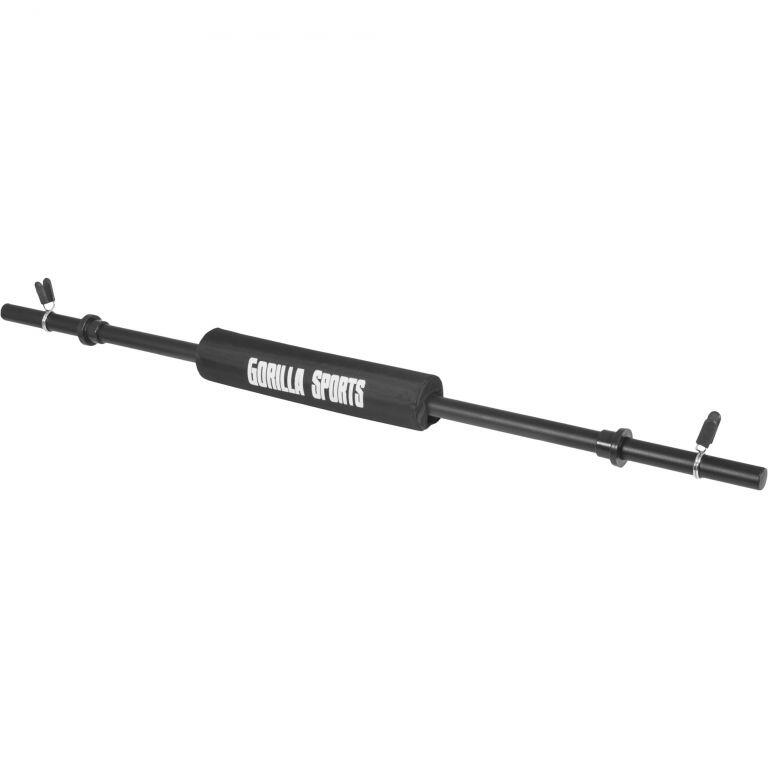 Gryf prosty do ćwiczeń  Gorilla Sports  130cm + zaciski + osłona