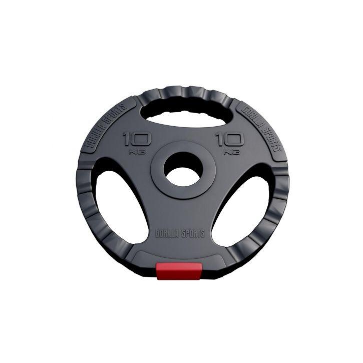 GORILLA SPORTS Hantelscheibe Olympia 50/51mm Kunststoff Gripper 5/6