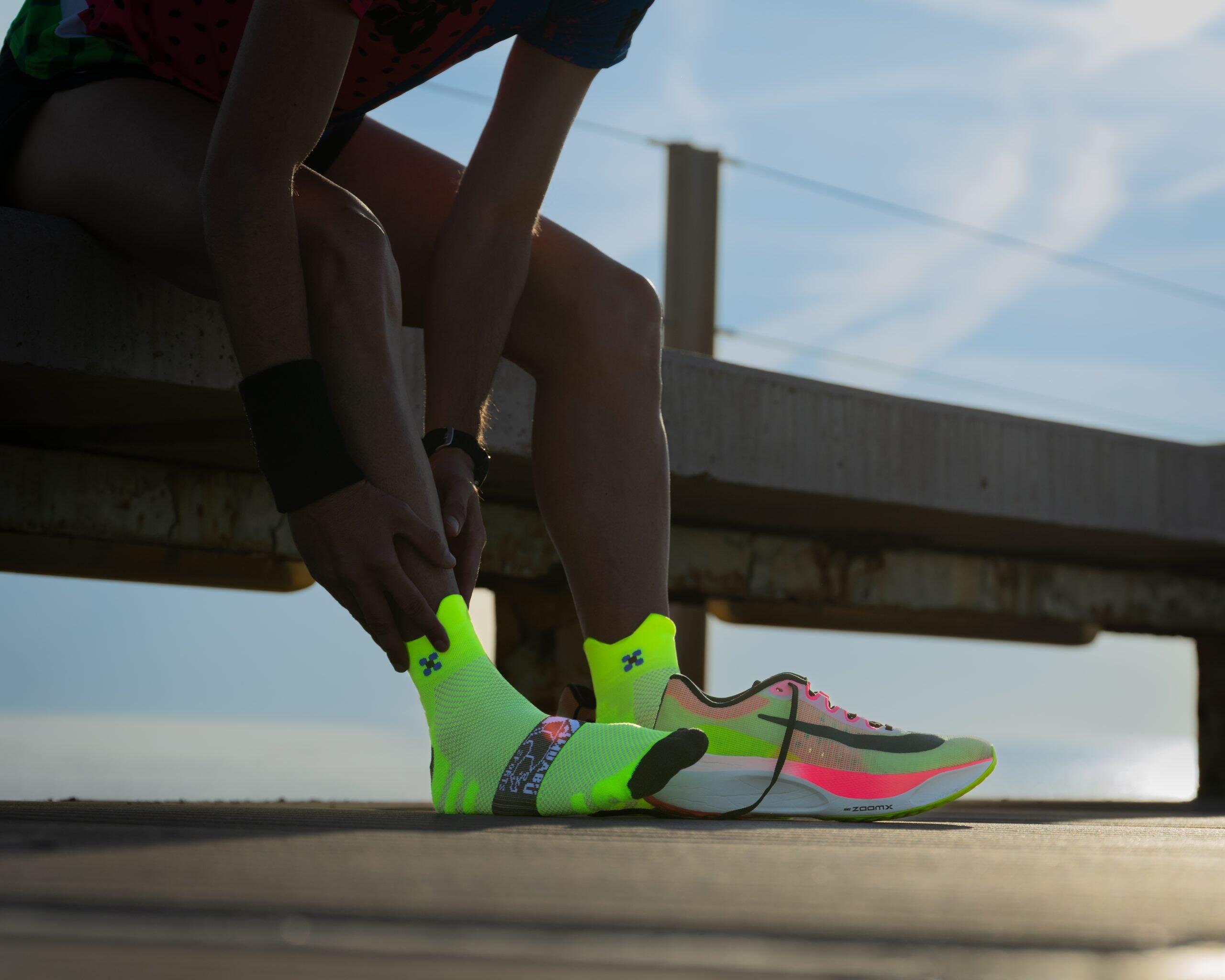 Meias Curtas para Corrida 15 cm – cor AMARELO FLUOR 6/6