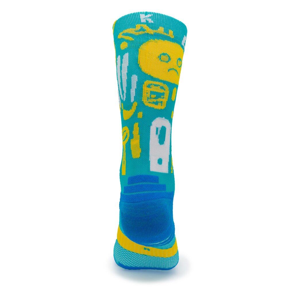 Calcetines DYSTOPIAN 3 de RUNNING (Verde Mar) de 1 hilo 3/6