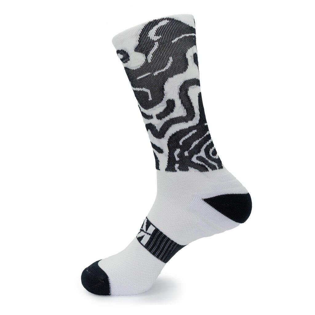 Meias DYSTOPIAN 4 de RUNNING (Preto e Branco) – 1 fio 4/6