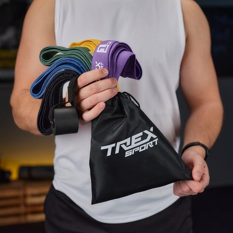Stoffen weerstandsbanden set van 5 Trex Sport TX-005PBA 2,5–25 kg L. 104cm 7/7