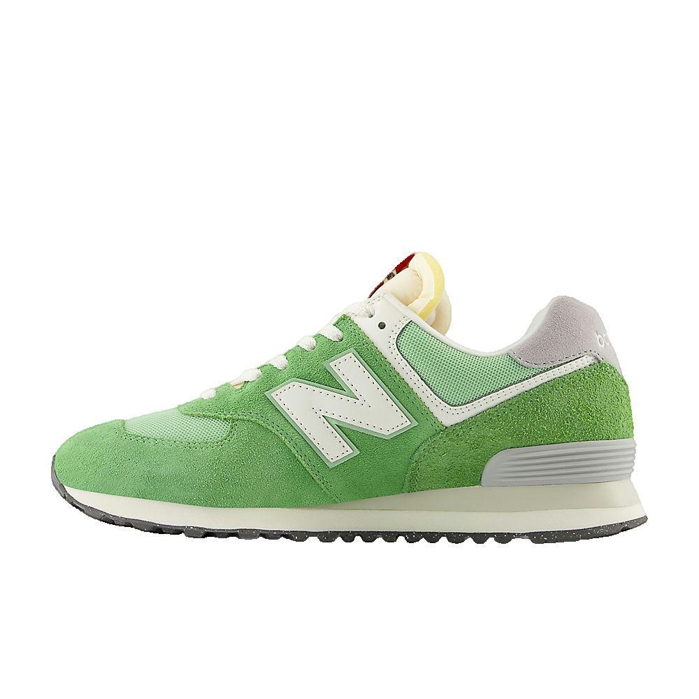 Sapatos New Balance 574 unissexo verde e branco 3/3
