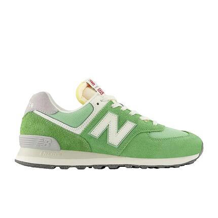Zapatos New Balance 574 unisex en verde y blanco