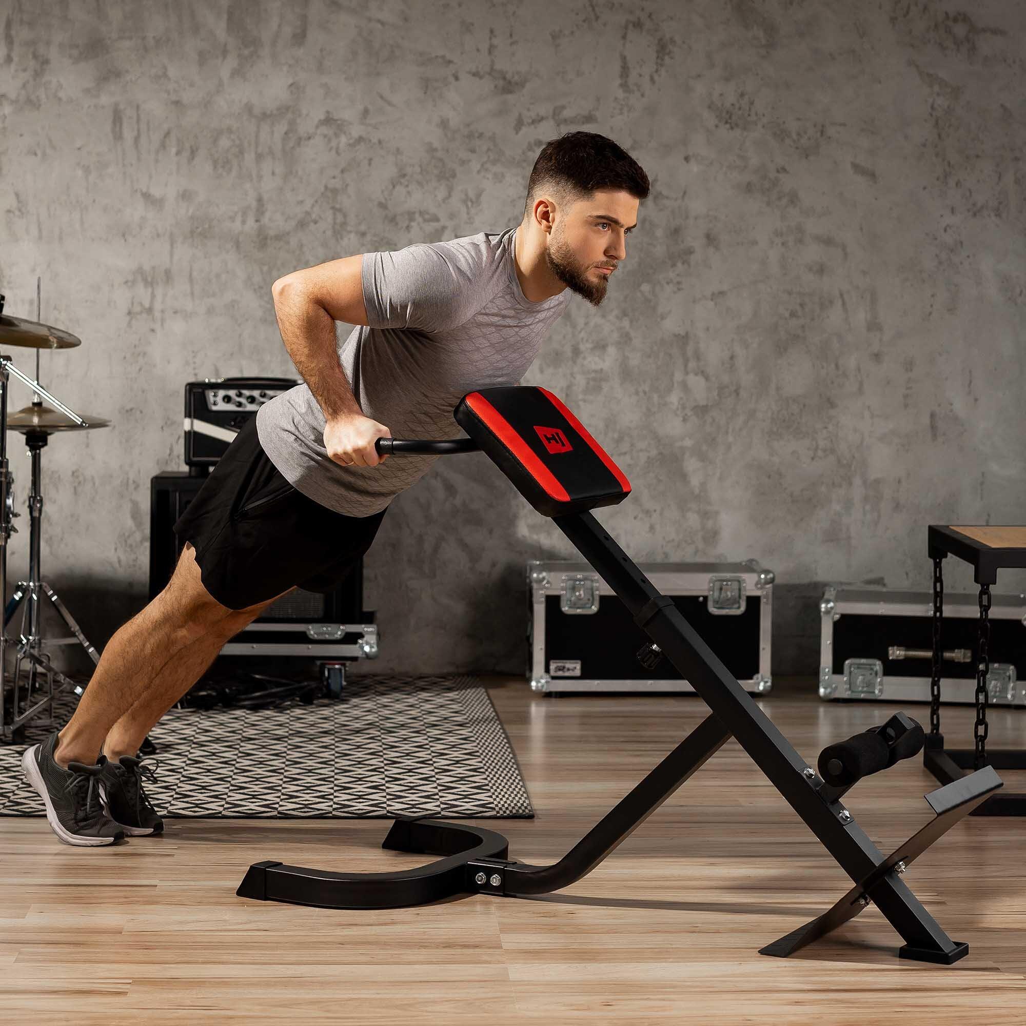 Posilovací lavice Hyperextenze Hop-Sport s opěradlem 3/7