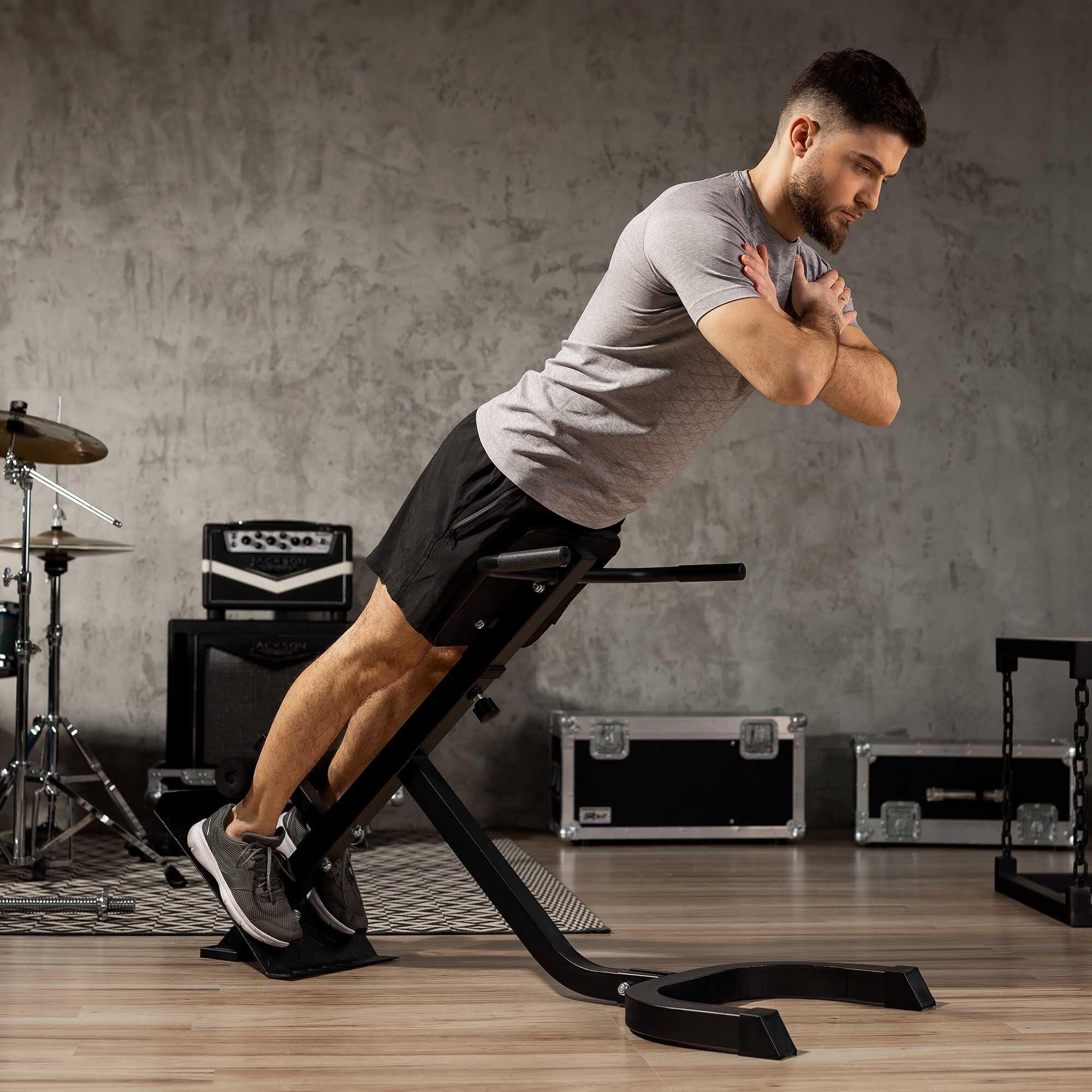 Posilovací lavice Hyperextenze Hop-Sport s opěradlem 4/7