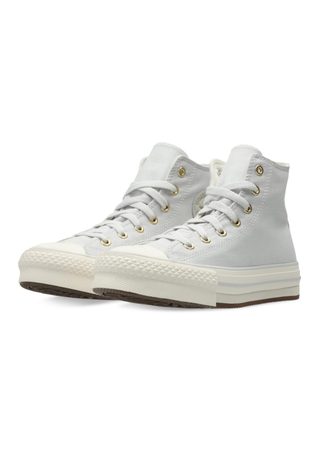 Chaussures Filles Converse Chuck Taylor All Star gris 3/4