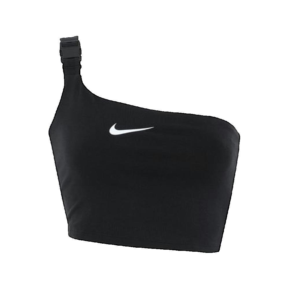 NIKE Camiseta Mujer Nike Sportswear Swoosh Crop Negro