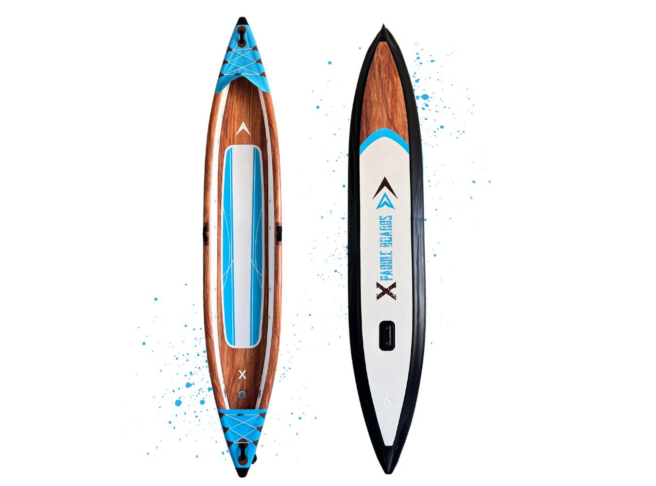 Canoë Kayak Gonflable 2 places dropstitch 470 x 80 x 42 cm K-BLUE 3/8