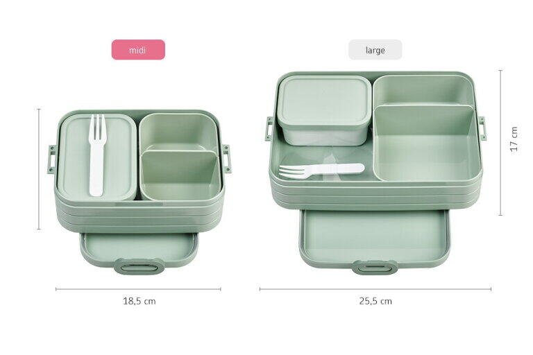 Mepal TAB 900 ml Bento Brotdose Midi - Nordic blue 3/6