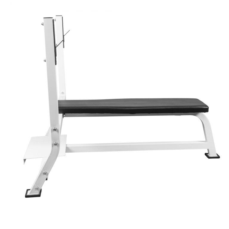 BANC DE DÉVELOPPÉ COUCHÉ AVEC REPOSE BARRE | MUSUCLATION 4/5
