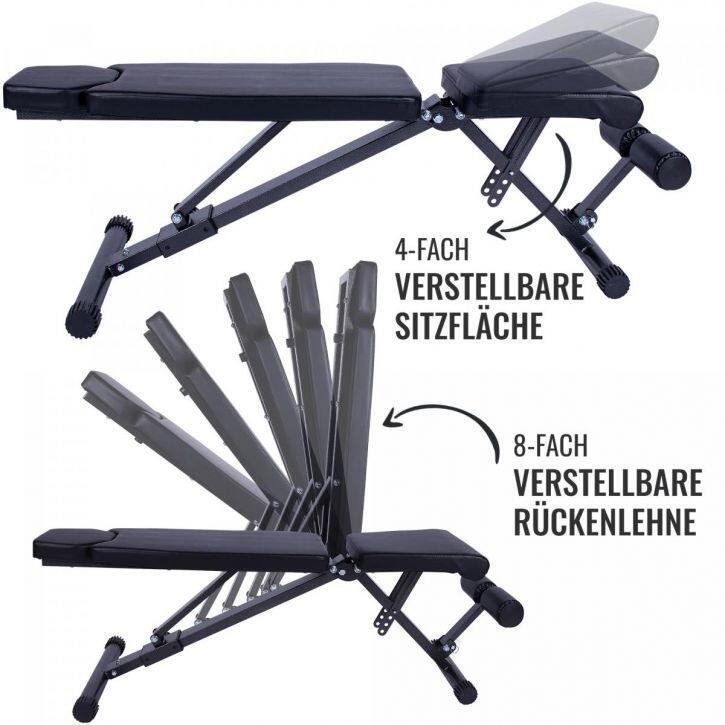 Fitnessbank - Inklapbaar - Verstelbaar - Zwart 4/7