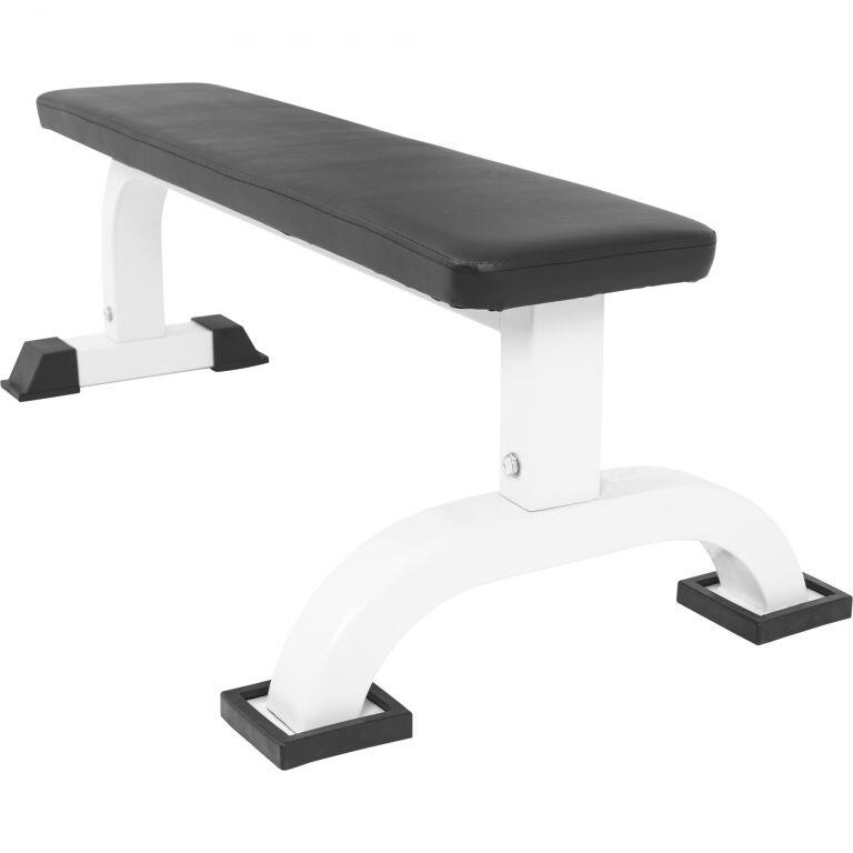 Gorilla Sports - Banc De Musculation Plat | Musculation | Couleur Blanc - Banc De Musculation - Blanc|noir - Taille Unique - Decathlon