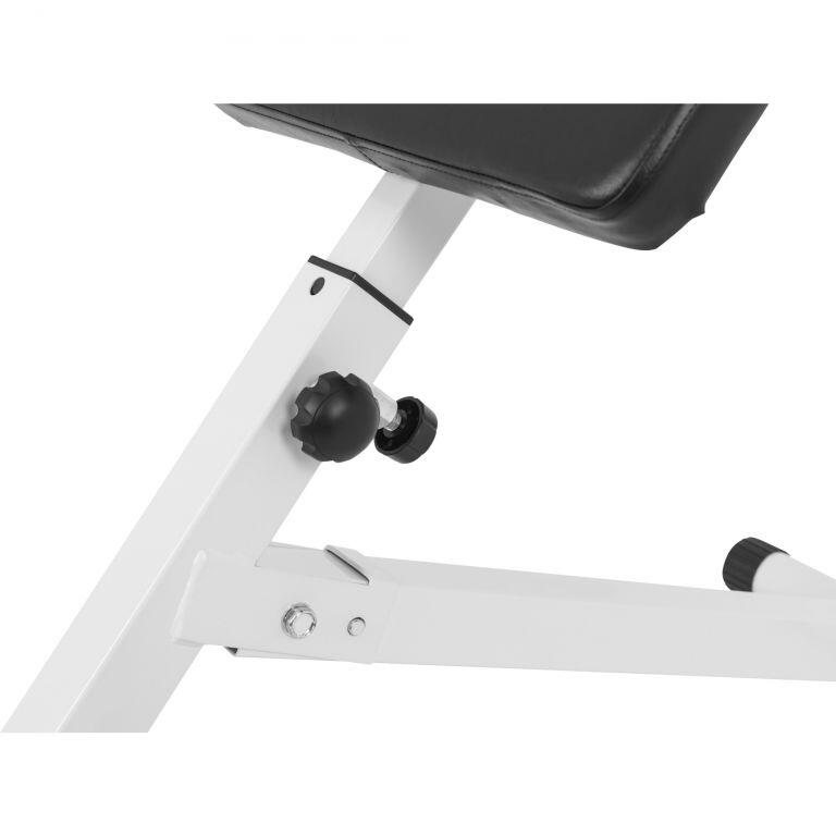 Gorilla Sports Buiktrainer -  Rugtrainer - Inklapbaar - Verstelbaar - Wit - Core 6/7