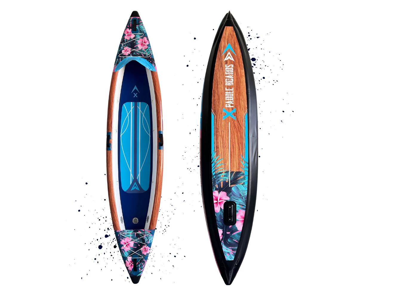 Canoë Kayak Gonflable 1 place dropstitch 366 x 75 x 42cm  K-HAWAII 3/8