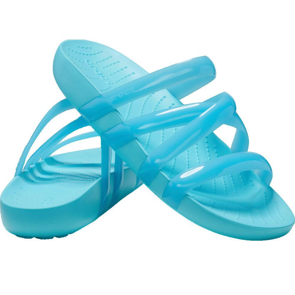 Sandales Femmes Crocs Splash Glossy Strappy bleu 2/5
