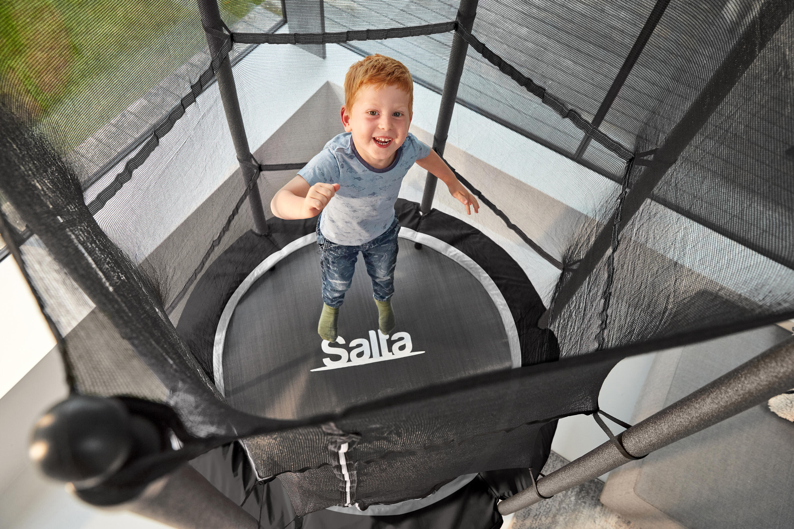 Trampoline Junior - 140 cm - Rond Noir 6/8