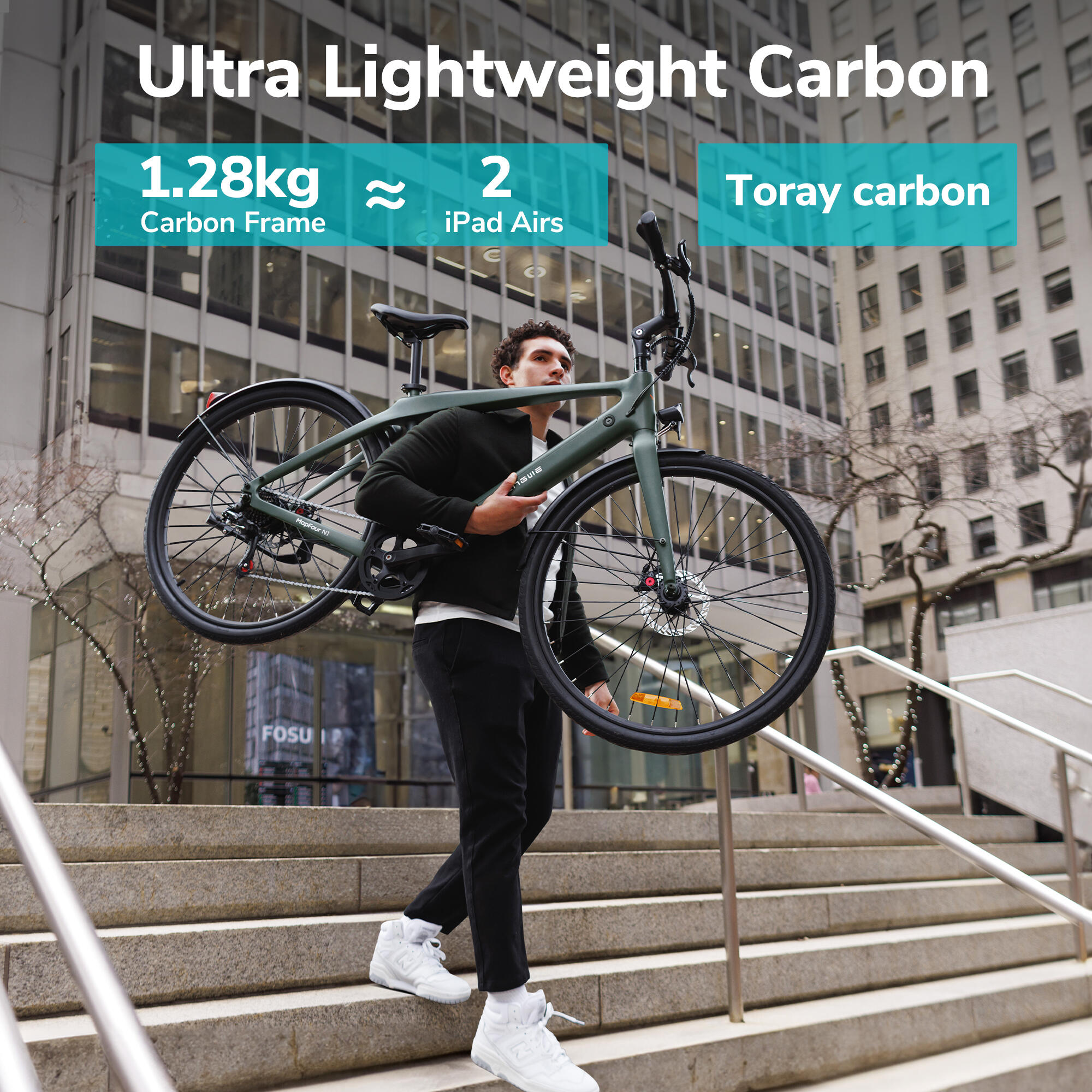 Bicicletta elettrica con SHIMANO 7 Gang, batteria da 36V 10Ah, 100 km 2/6