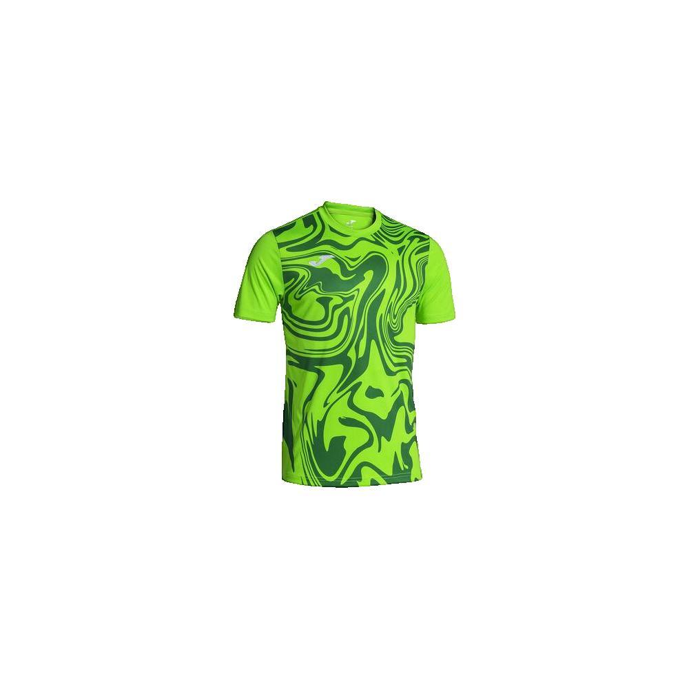 Joma - Maillot Manches Courtes Football Homme Joma Lion Ii Vert Fluo - T-shirt Manches Courtes - Bleu - S - Decathlon