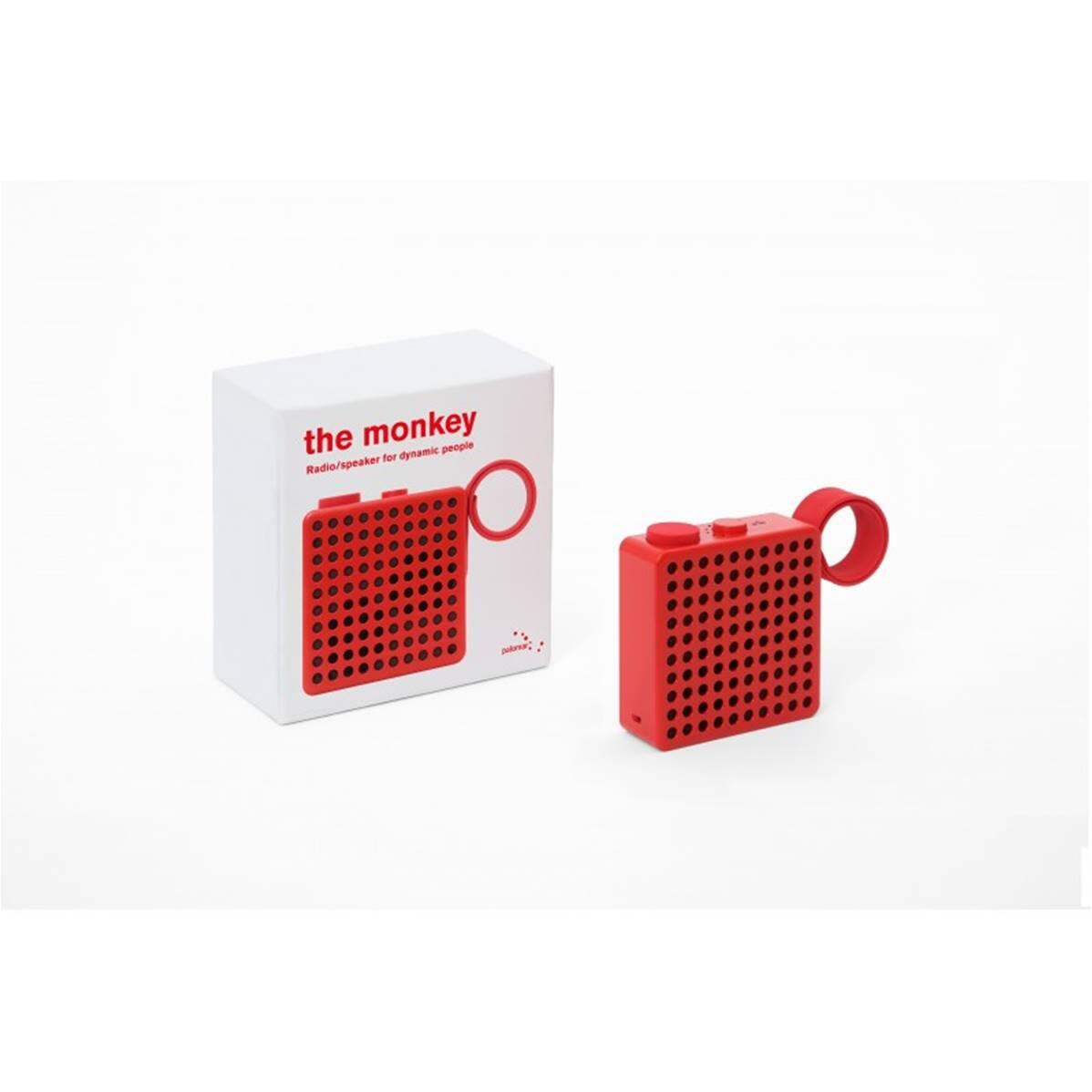 TOAD Rádio e alto-falante Bluetooth THE MONKEY R - Vermelho