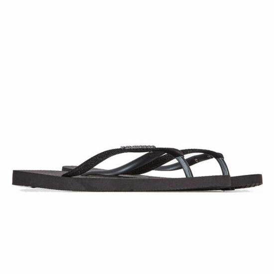 Claquettes Havaianas Modèle Slim Glitter Ii Couleur Noir