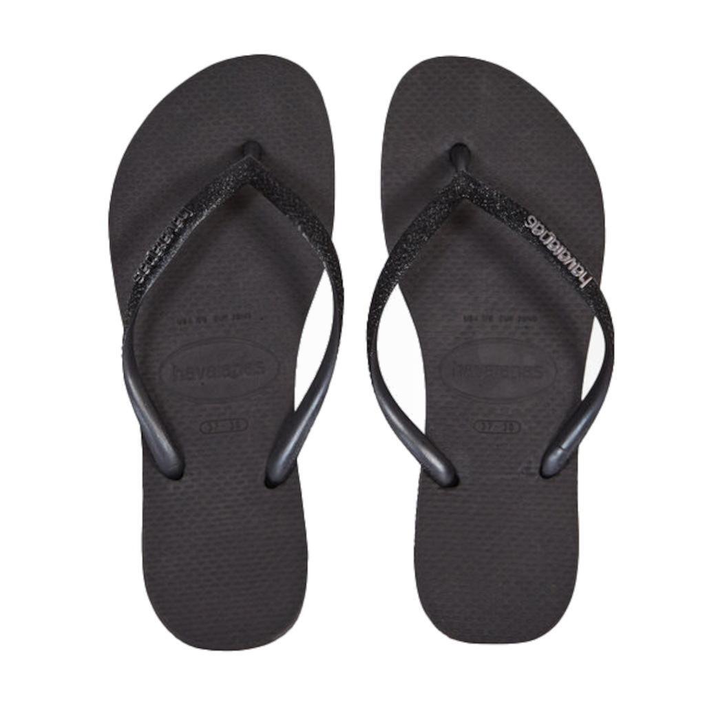 Claquettes Havaianas Modèle Slim Glitter Ii Couleur Noir 2/7