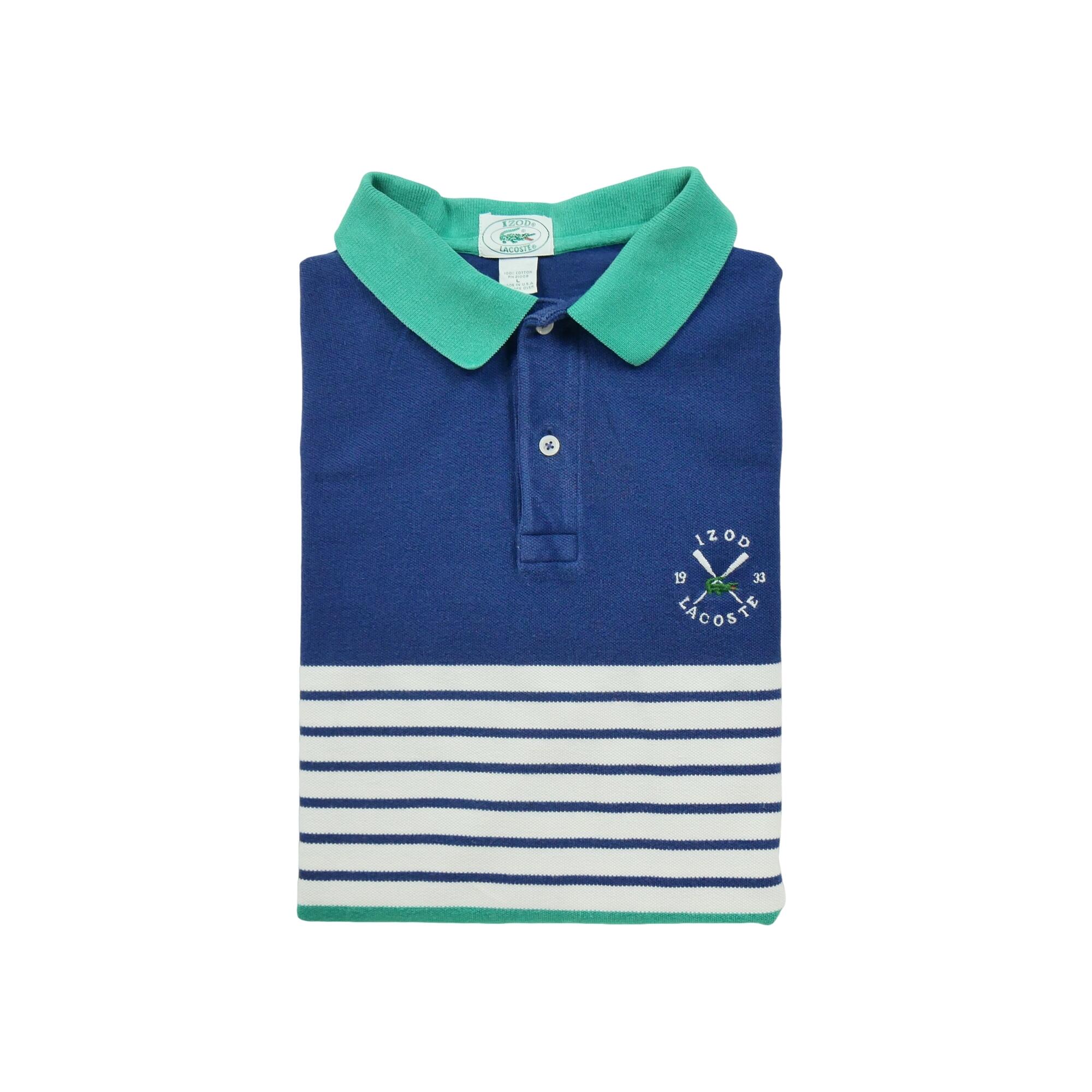 Segunda vida - camisa polo de manga curta para homem azul izod - como novo