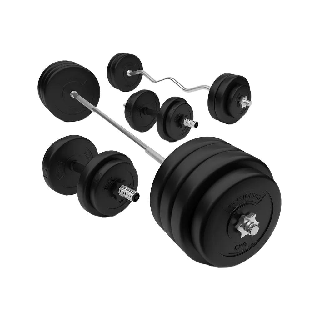 GORILLA SPORTS Physionics Halterset - Halter met Gewichten - Dumbbells - 125 kg