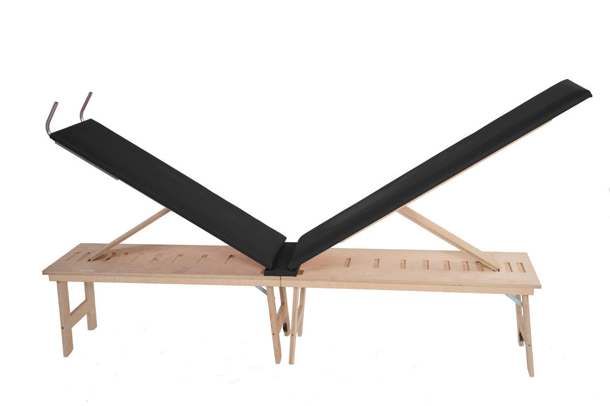 LA POSTURALE PANCA POSTURALE IN LEGNO STANDARD CON GAMBE NERA LA POSTURALE