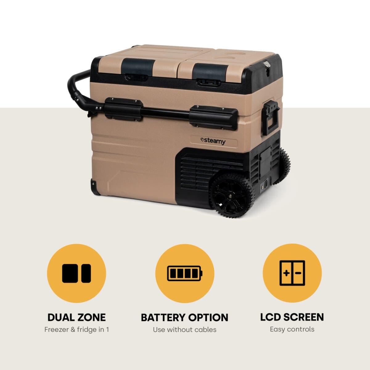 Steamy-E Dual Zone 45, Elektrische Koelbox Op Wielen, 45L 6/7