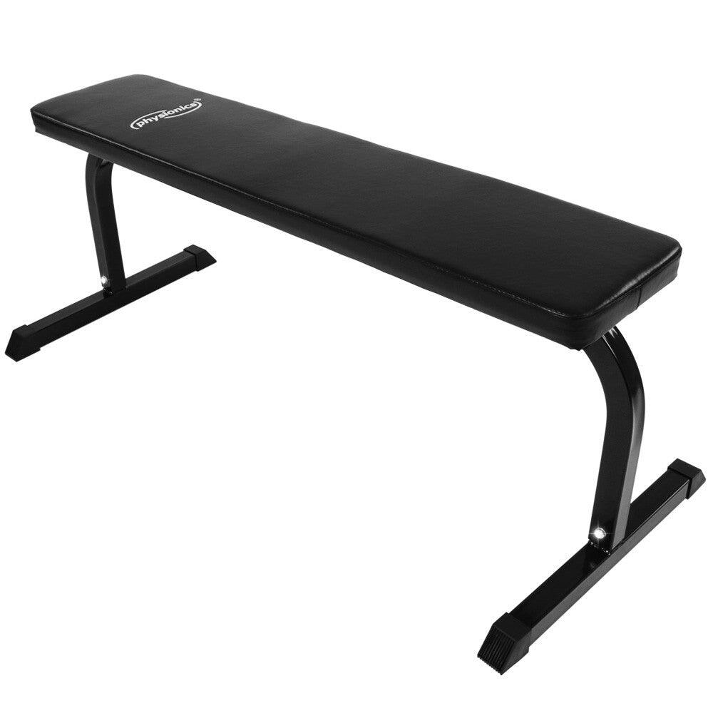 GORILLA SPORTS Physionics Vlakke Fitnessbank - Halterbank - Zwart