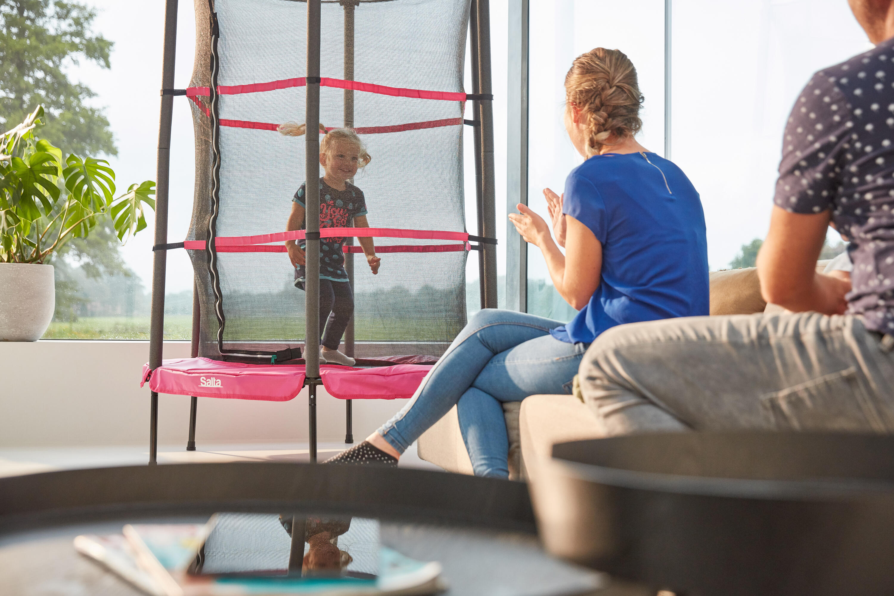 Junior - ø140cm - Mini trampoline - Roze 6/8