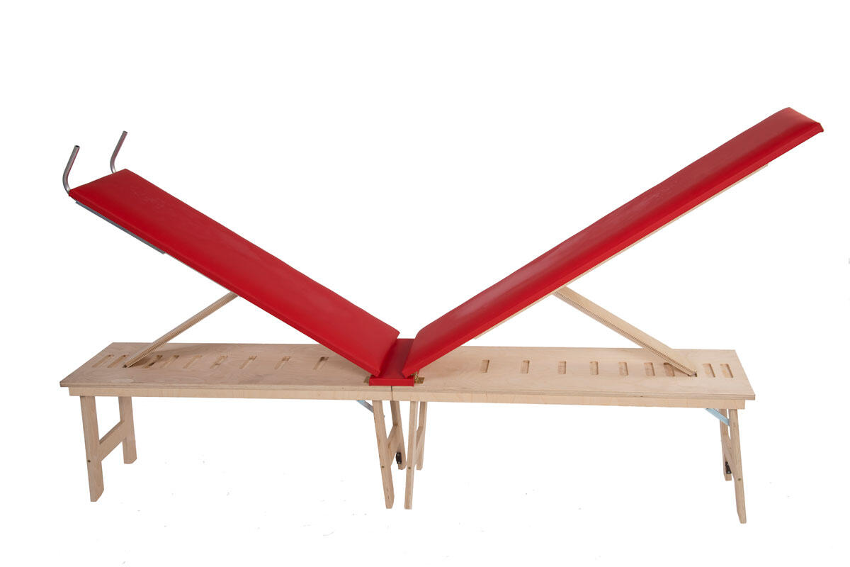 LA POSTURALE PANCA POSTURALE IN LEGNO STANDARD CON GAMBE ROSSA LA POSTURALE