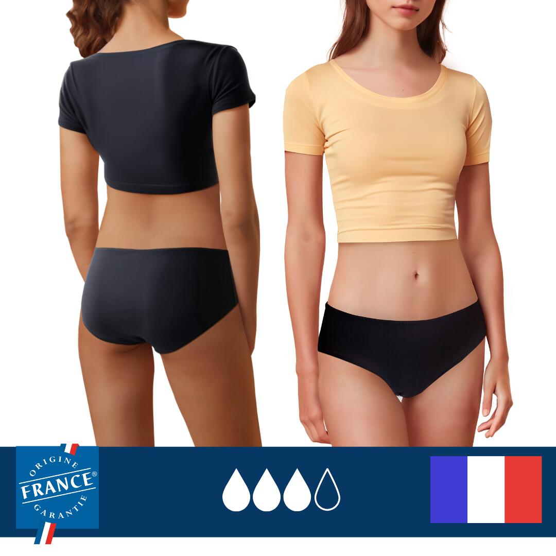 PLIM UNDERWEAR Braguita de bikini menstrual para adolescentes – Flujo Plus