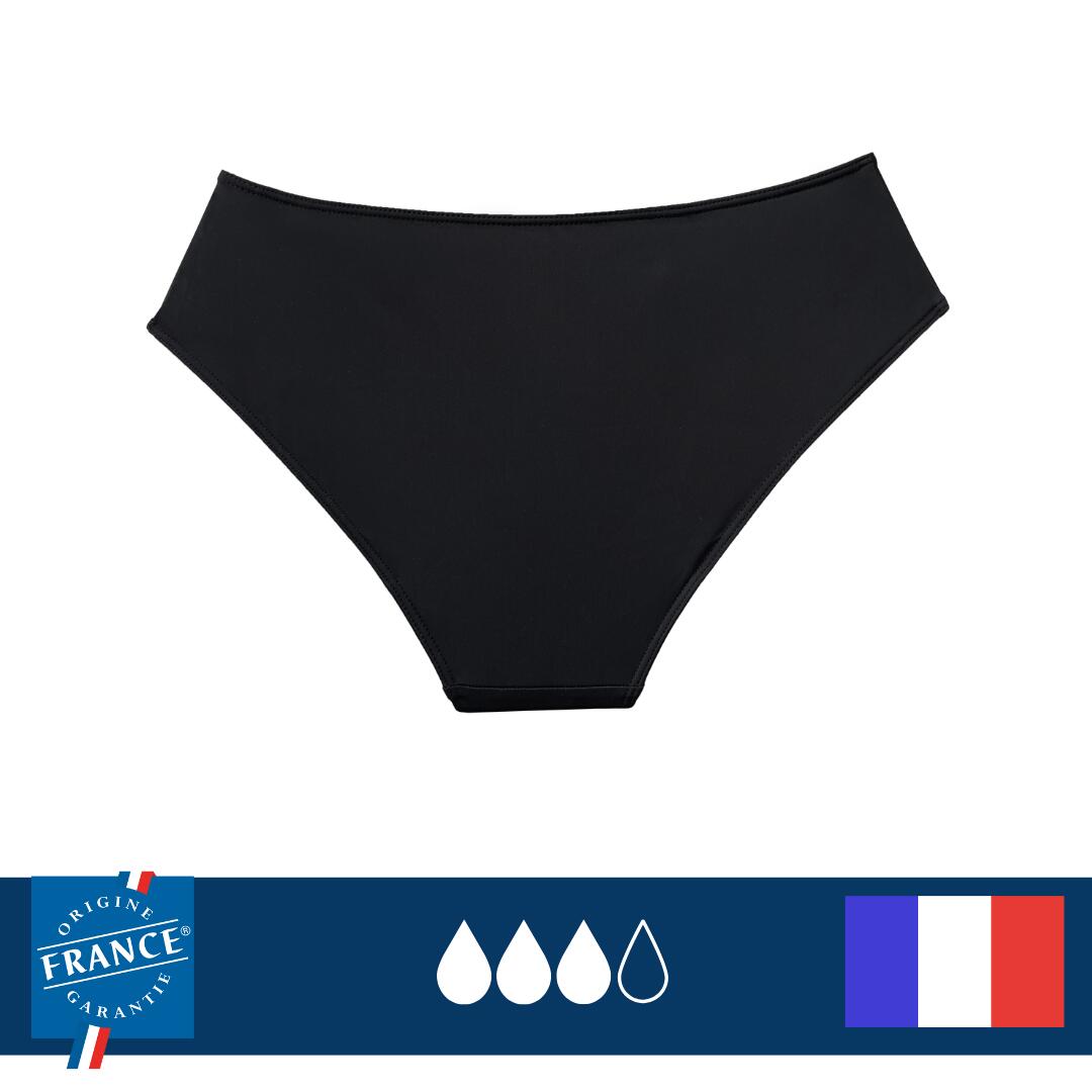 Menstruations-Bikinihose Plim Underwear Teenie - Starker Fluss, schwarz 5/6