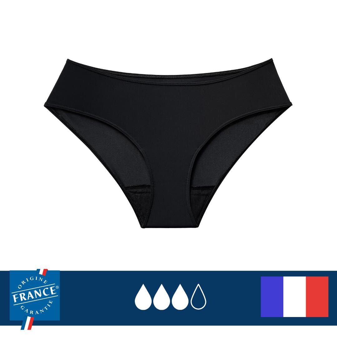 Menstruations-Bikinihose Plim Underwear Teenie - Starker Fluss, schwarz 4/6