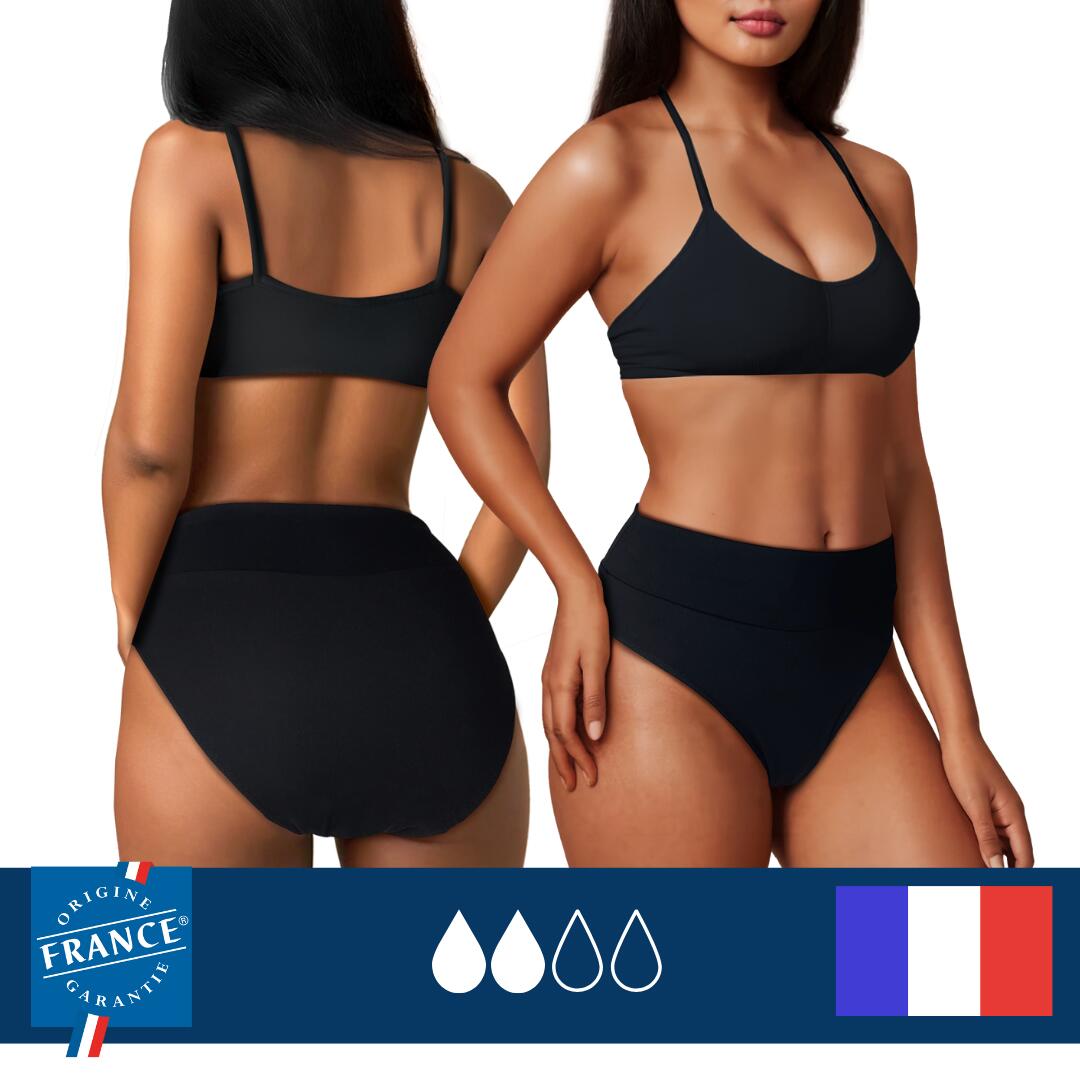 PLIM UNDERWEAR Slip da bagno mestruale a vita alta - Flusso medio