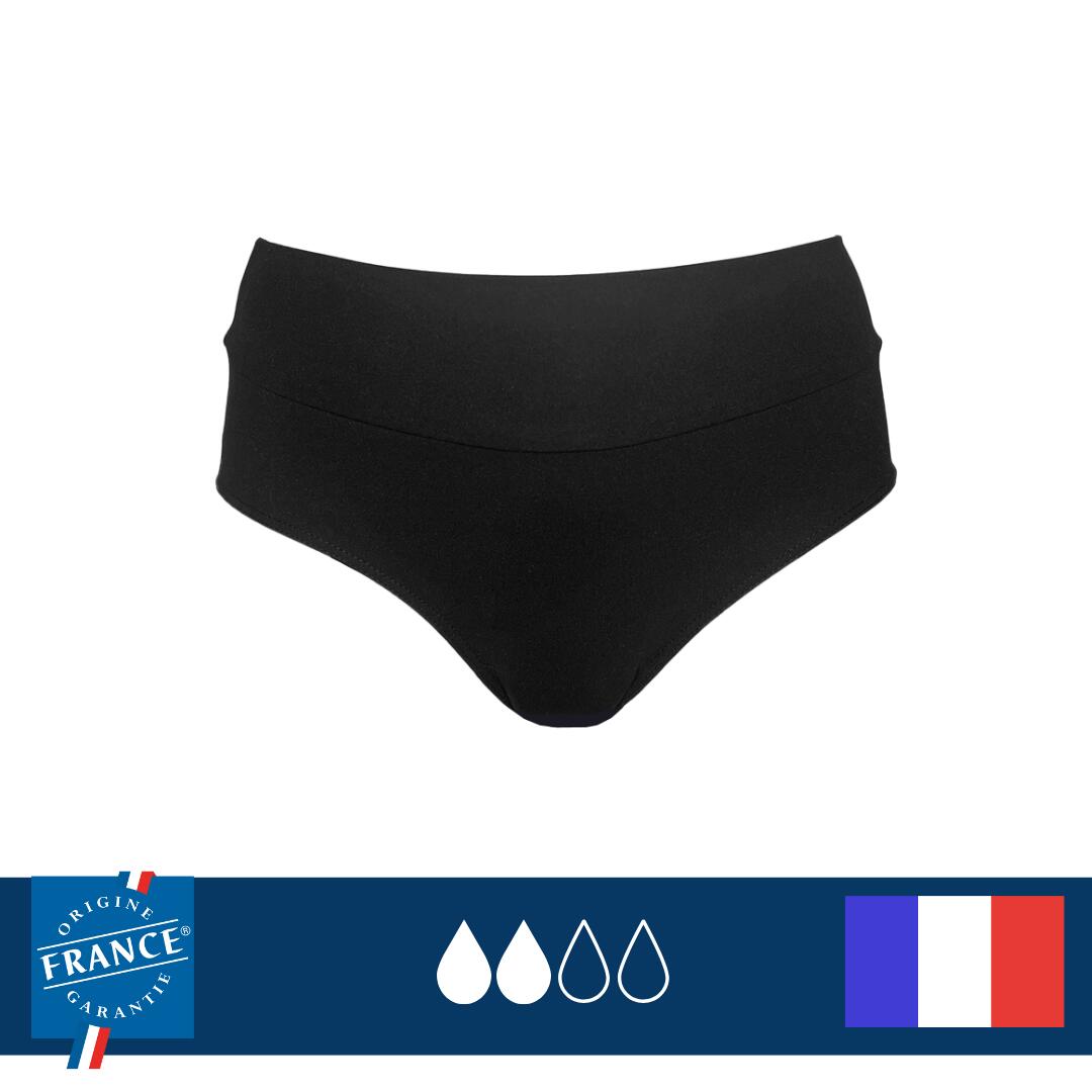 Bas de maillot de bain menstruel Taille Haute Ado - Flux Medium 4/6