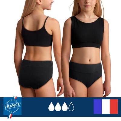 Menstruations-Badeanzugsstrümpfe Hohe Taille für Teenager – Starker Fluss