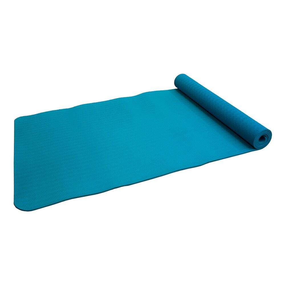 Senz Sports - Tapis De Yoga Tpe Mat - Blue - Tapis De Fitness - Bleu - 180 Cm - Decathlon